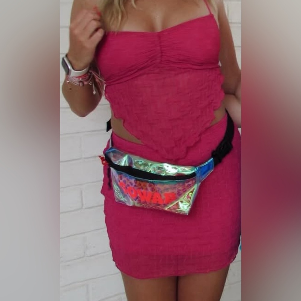 Windsor Pink Textured Skirt and Tank Set